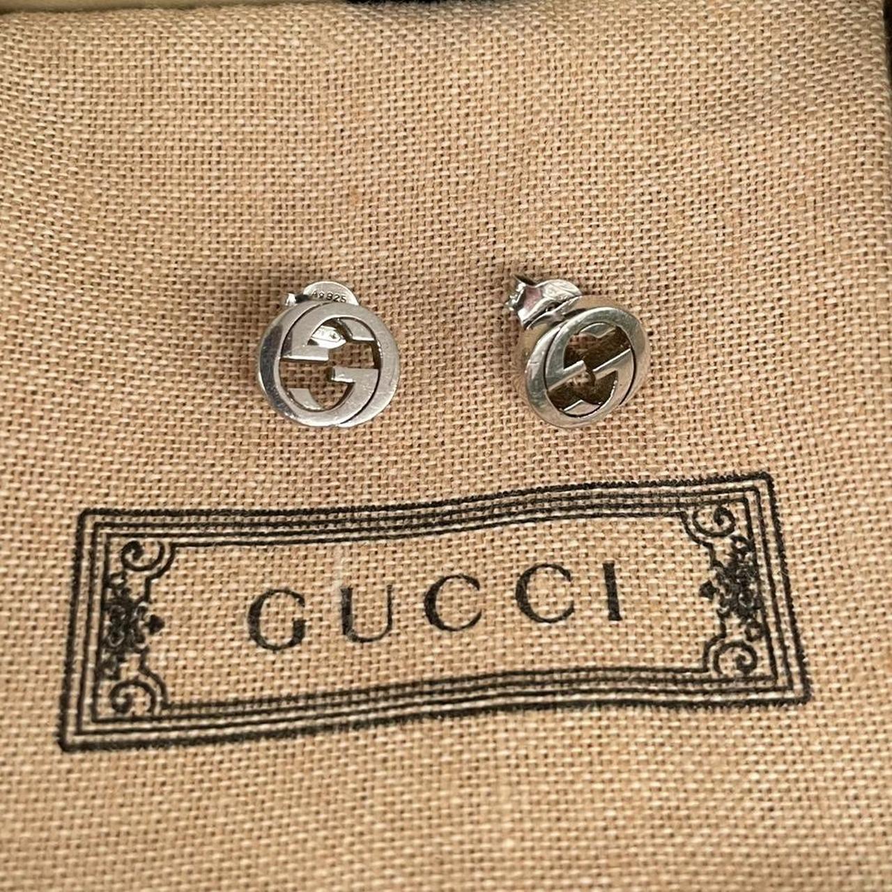 Gucci GG Silver Stud Earrings