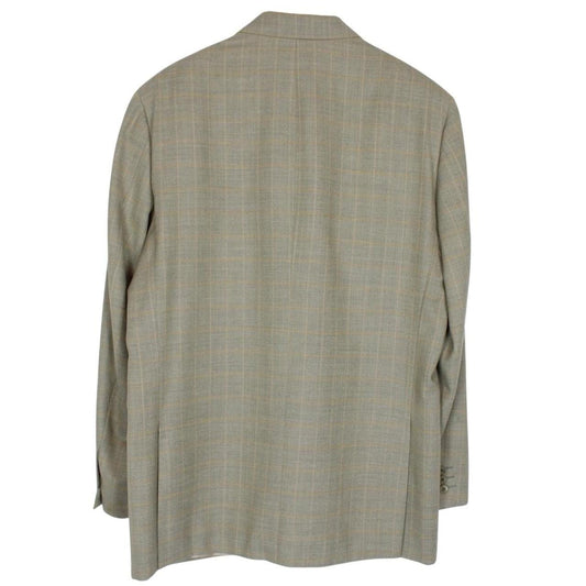 Vintage 00s Burberry Green Check Wool Blazer Jacket