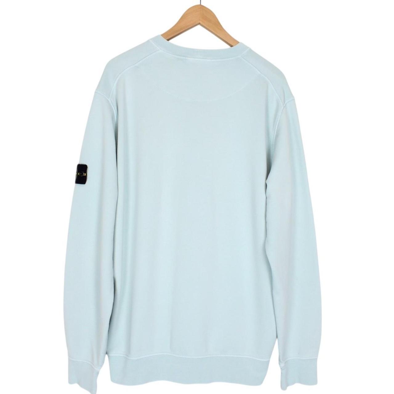 Stone Island SS 2022 Light Blue Cotton Sweatshirt Jumper