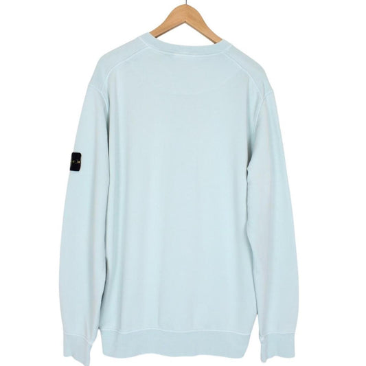 Stone Island SS 2022 Light Blue Cotton Sweatshirt Jumper