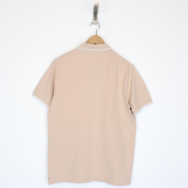 Stone Island Peach Short Sleeve Compass Cotton Polo Shirt