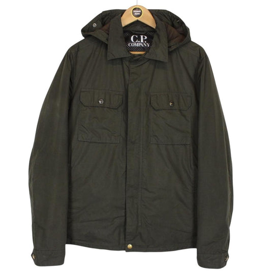 CP Company Micro-M Khaki Green Full Zip Goggle Jacket