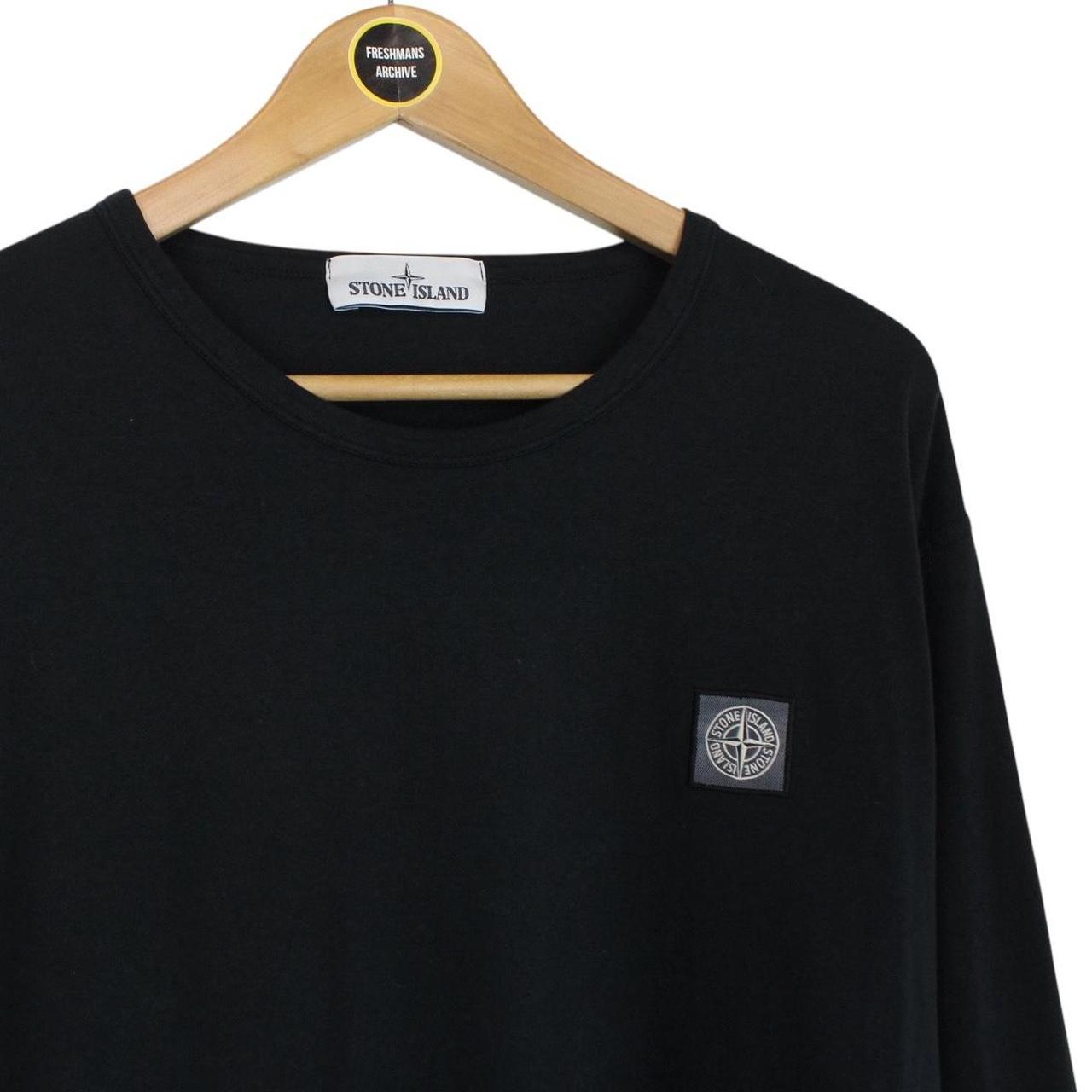 Stone Island SS 2018 Black Long Sleeve Compass T-Shirt