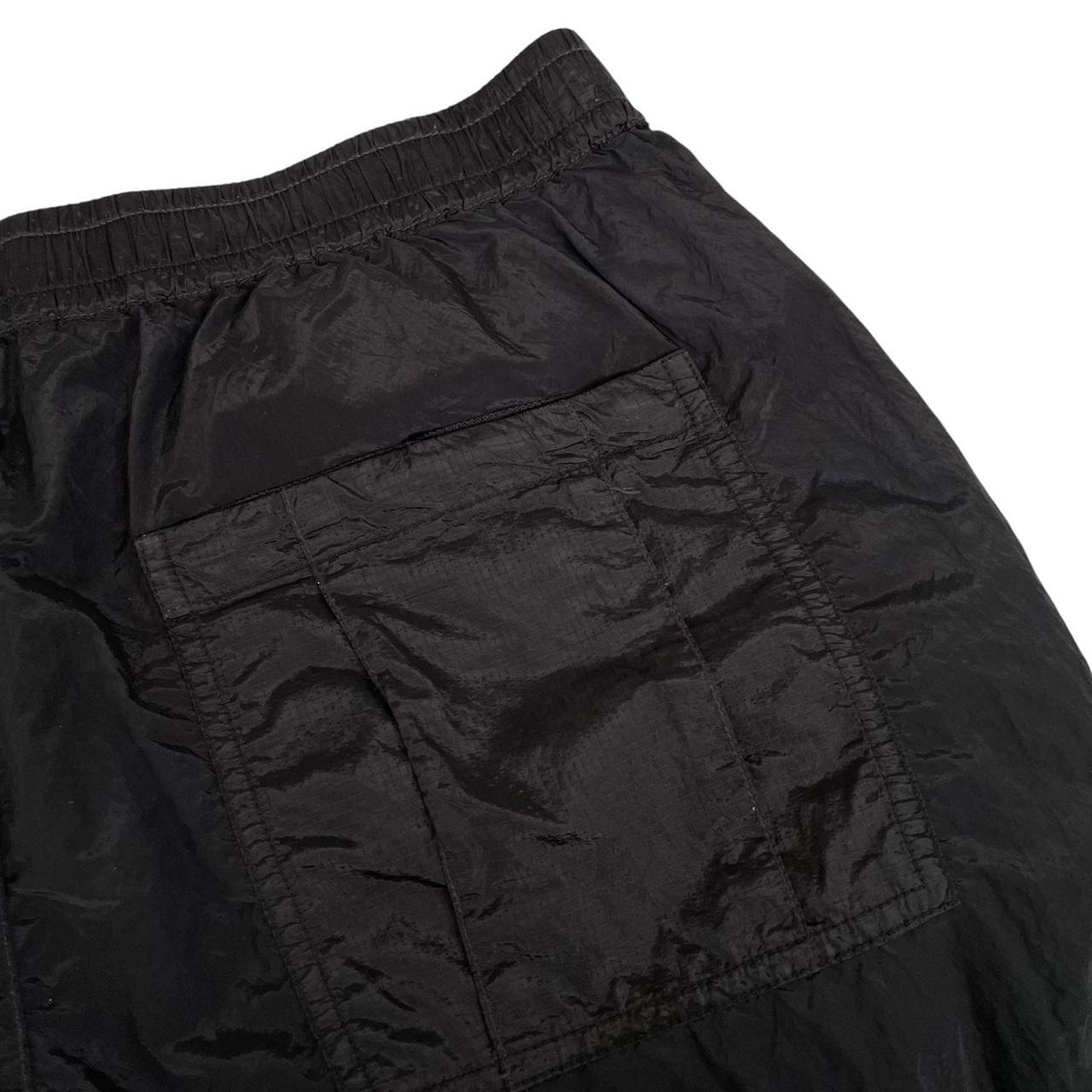 Stone Island SS 2019 Black RE-T Fit Nylon Cargo Trousers