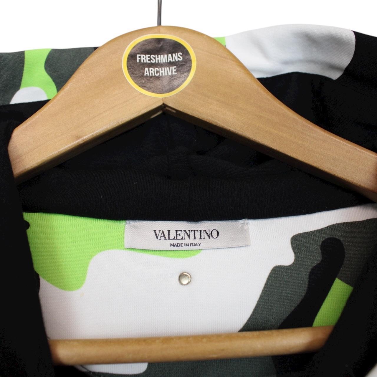 Valentino Garavani Green Camo Full Zip Nylon/Cotton Hoodie