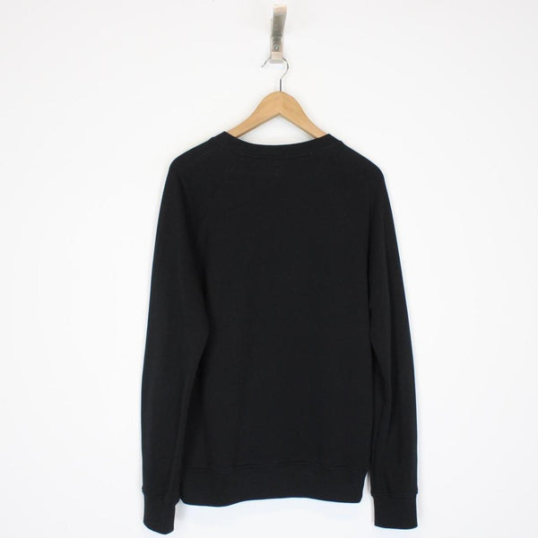 Balmain Paris Black and White Logo Print Cotton Sweatshirt Jumper