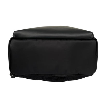 Fendi black and yellow nylon/leather backpack with monster bug eyes design.