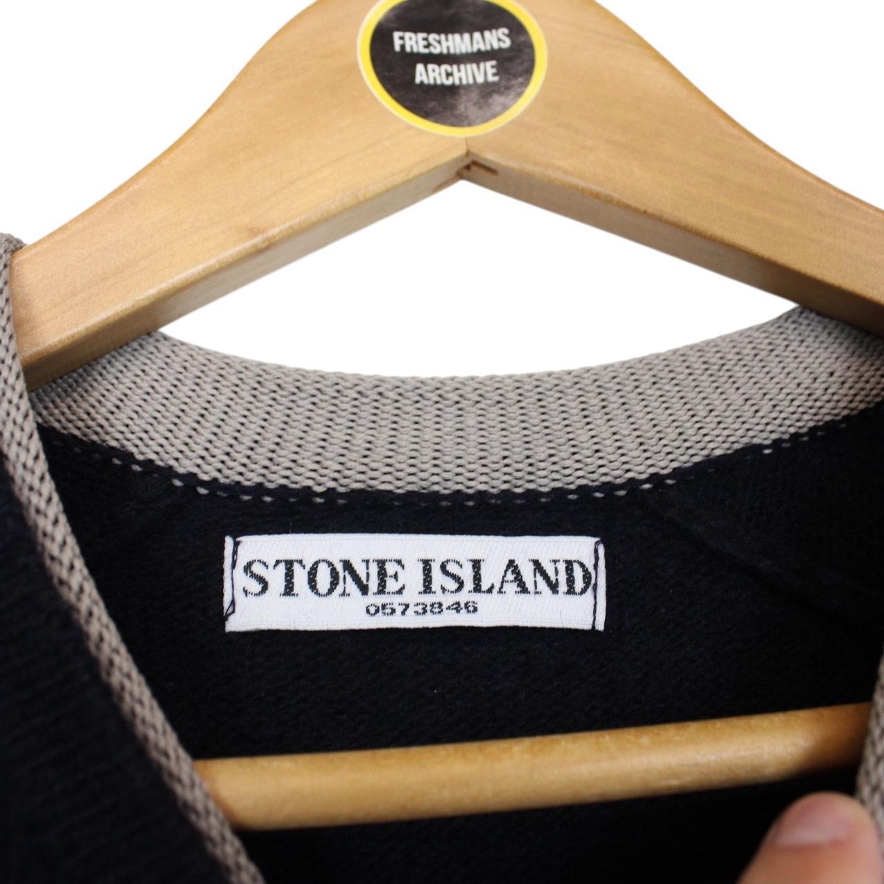Vintage Stone Island AW 2005 Navy Blue Wool Knit Jumper