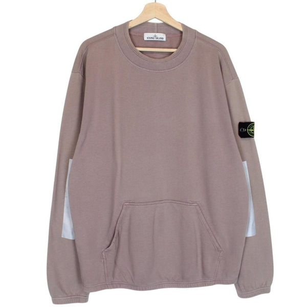 Stone Island AW 2018 Mauve Reflective Cotton Sweatshirt Jumper