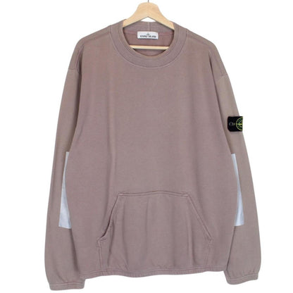Stone Island AW 2018 Mauve Reflective Cotton Sweatshirt Jumper
