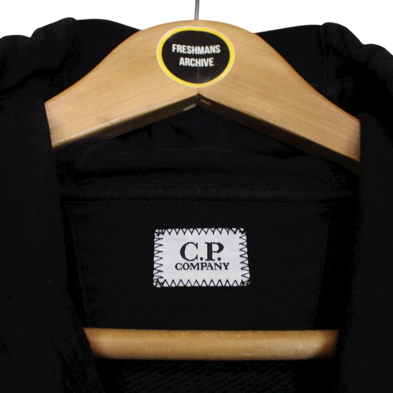 CP Company Black Cotton Lens Hoodie Jumper