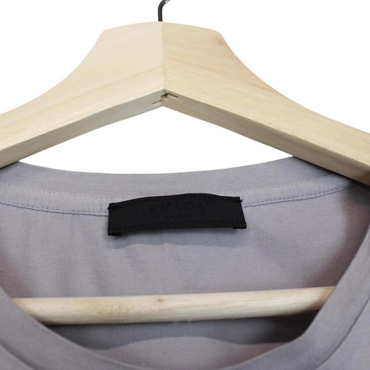 Prada Grey Pocket Cotton Short Sleeve T-Shirt