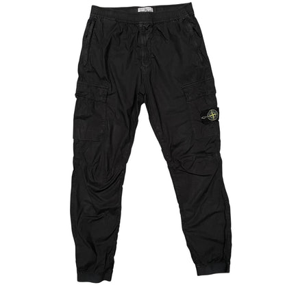 Stone Island Black RE-T Fit Cargo Trousers