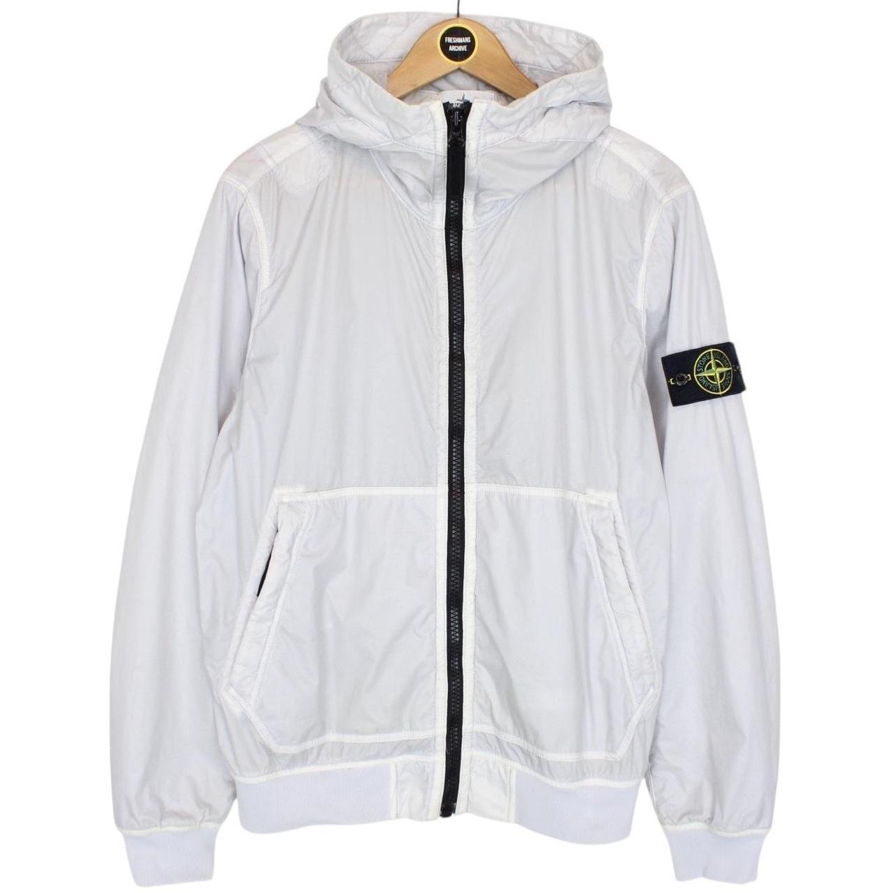 Stone Island AW 2018 Grey Full Zip Lamy Flock Nylon Hooded Jacket