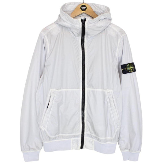 Stone Island AW 2018 Grey Full Zip Lamy Flock Nylon Hooded Jacket