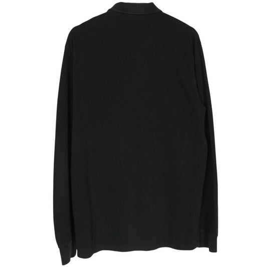 Stone Island AW 2015 Black Long Sleeve Compass Polo Shirt