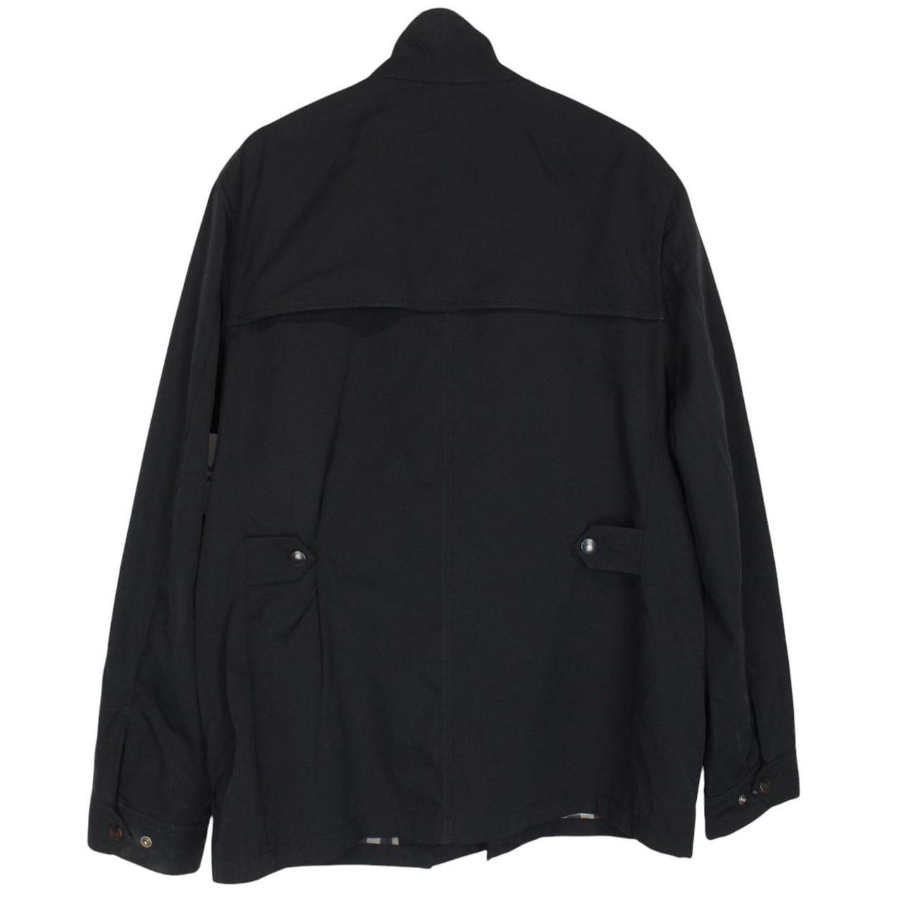 Burberry Black Nylon Blend Nova Check Multi Pocket Jacket