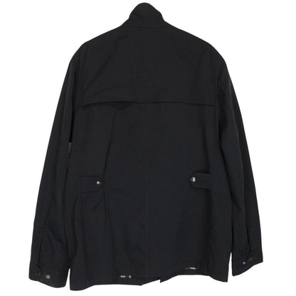 Burberry Black Nylon Blend Nova Check Multi Pocket Jacket