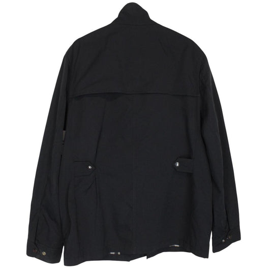 Burberry Black Nylon Blend Nova Check Multi Pocket Jacket