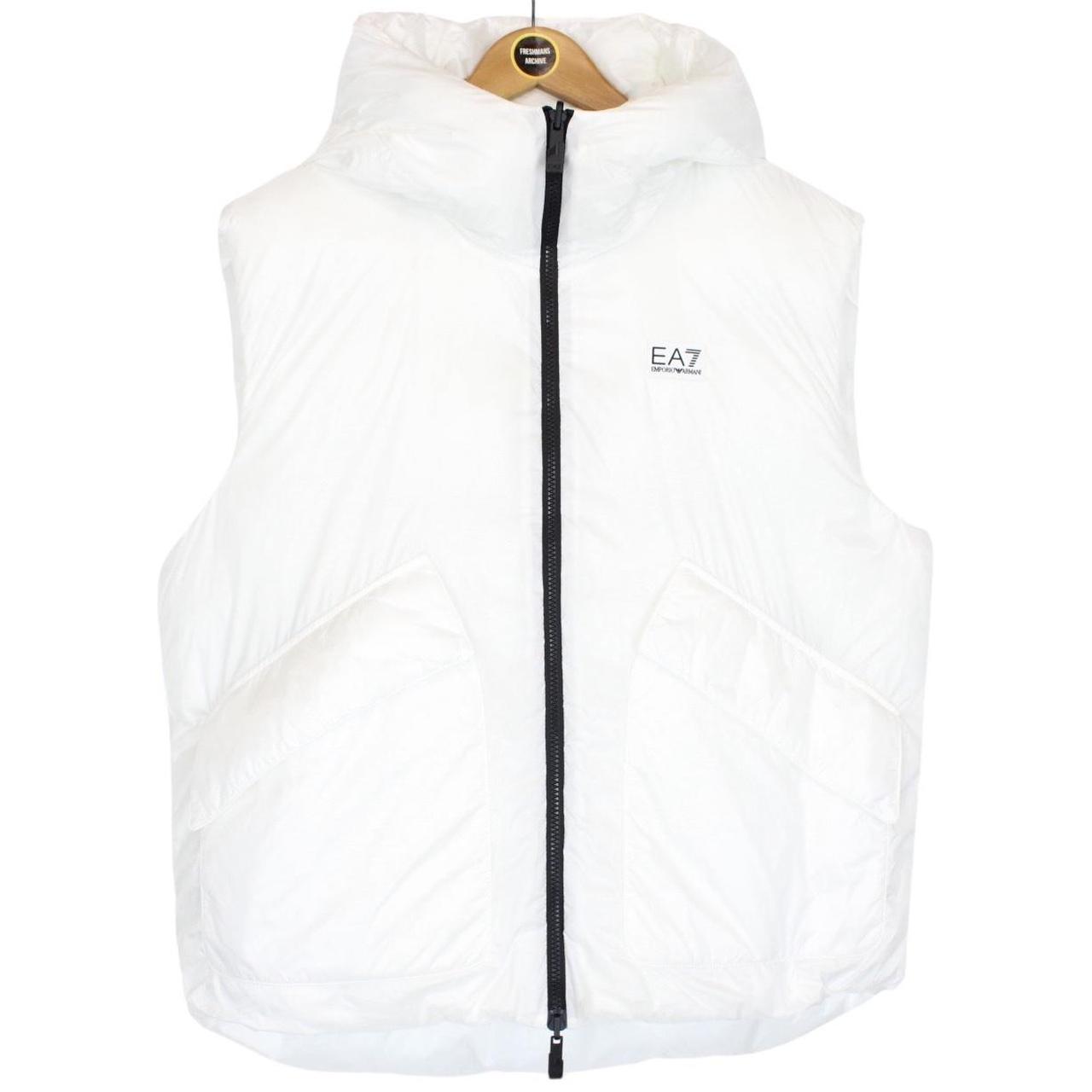Emporio Armani White Reversible Hooded Down Gilet / Bodywarmer