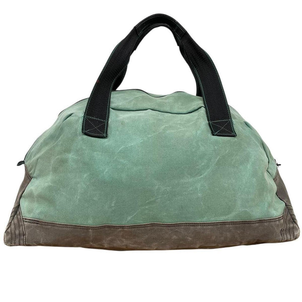 Vintage 90s Nike Green and Grey Embroidered Hold All Duffle Bag
