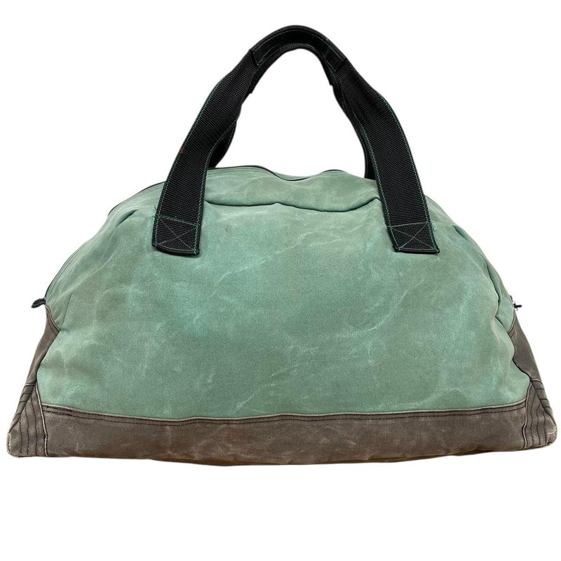 Vintage 90s Nike Green and Grey Embroidered Hold All Duffle Bag