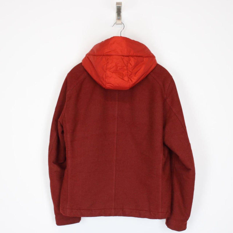 Stone Island AW 2014 Red Saia Doppia Faccia Hooded Quilted Wool Jacket