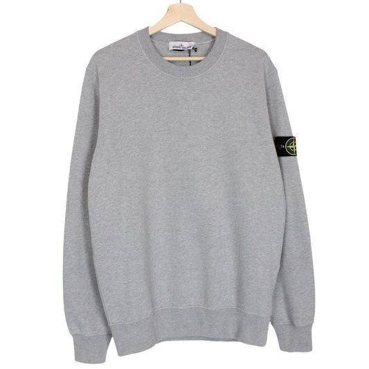 Stone Island AW 2022 Grey Cotton Crew Neck Sweatshirt Jumper