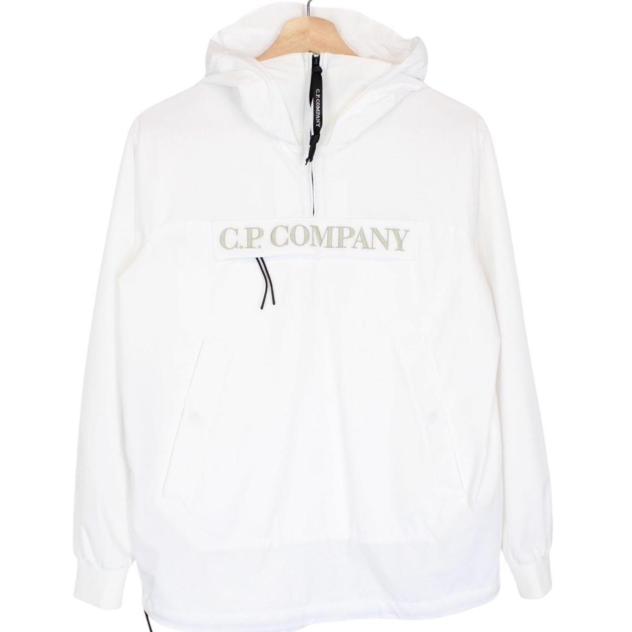 CP Company White Pro Tek 1/4 Zip Windbreaker Jacket