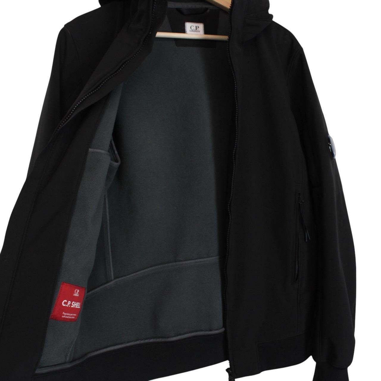 CP Company Black Full Zip Soft Shell Goggle Jacket