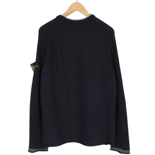 Vintage Stone Island AW 2005 Navy Blue Wool Knit Jumper