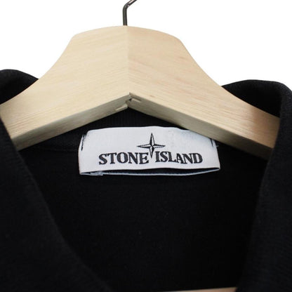 Stone Island AW 2020 Black Short Sleeve Compass Cotton Polo Shirt