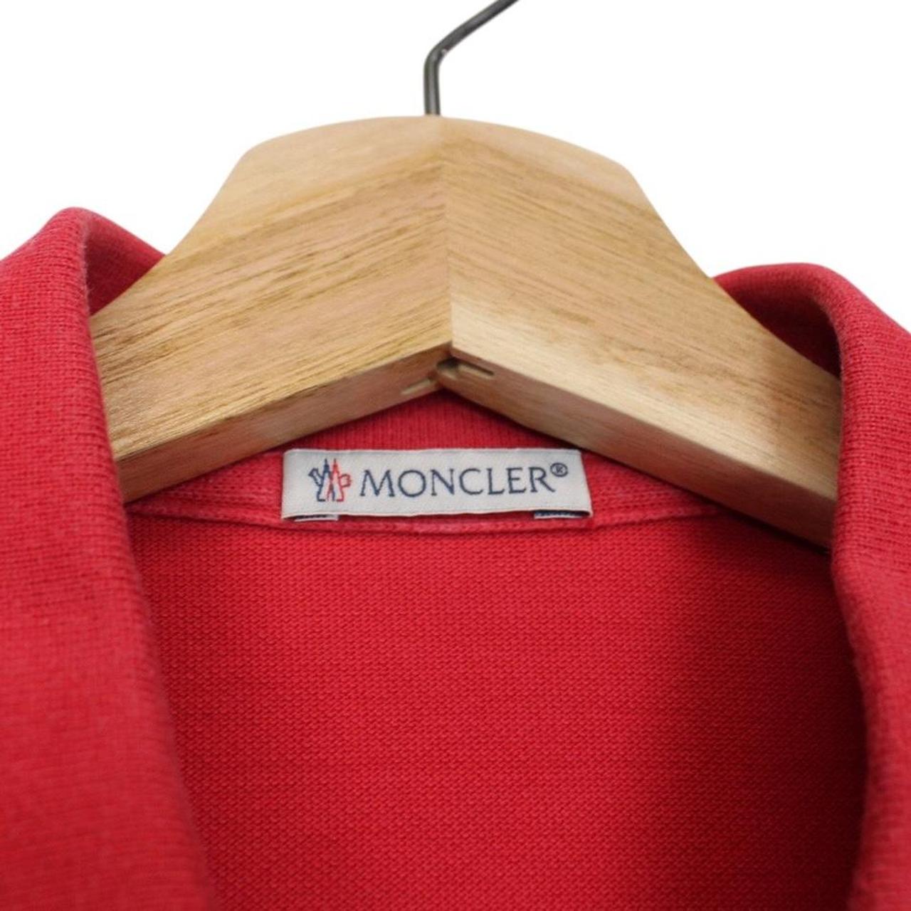 Moncler Maglia Manica Corta Red Short Sleeve Cotton Polo Shirt