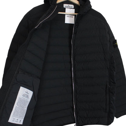 Stone Island AW 2020 Black Loom Woven Chambers Stretch Nylon TC Down Jacket
