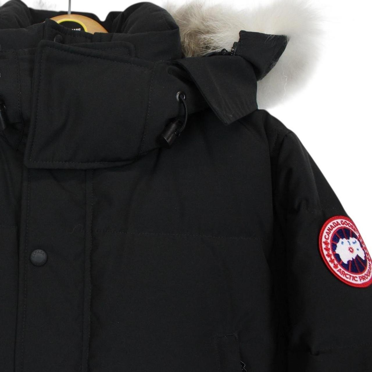 Canada Goose Black Wyndham Parka Down Jacket with Fur Trim