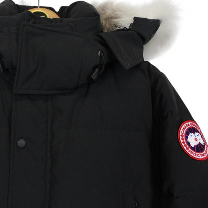 Canada Goose Black Wyndham Parka Down Jacket with Fur Trim