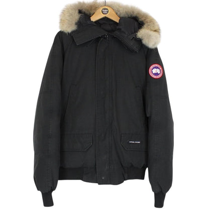 Canada Goose Black Chilliwack Bomber Down Jacket with Fur Trim