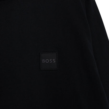 Hugo Boss black pocket t-shirt with logo patch, long sleeve, cotton material.