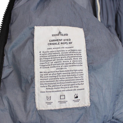 Stone Island AW 2019 Blue Garment Dyed Crinkle Reps NY Jacket