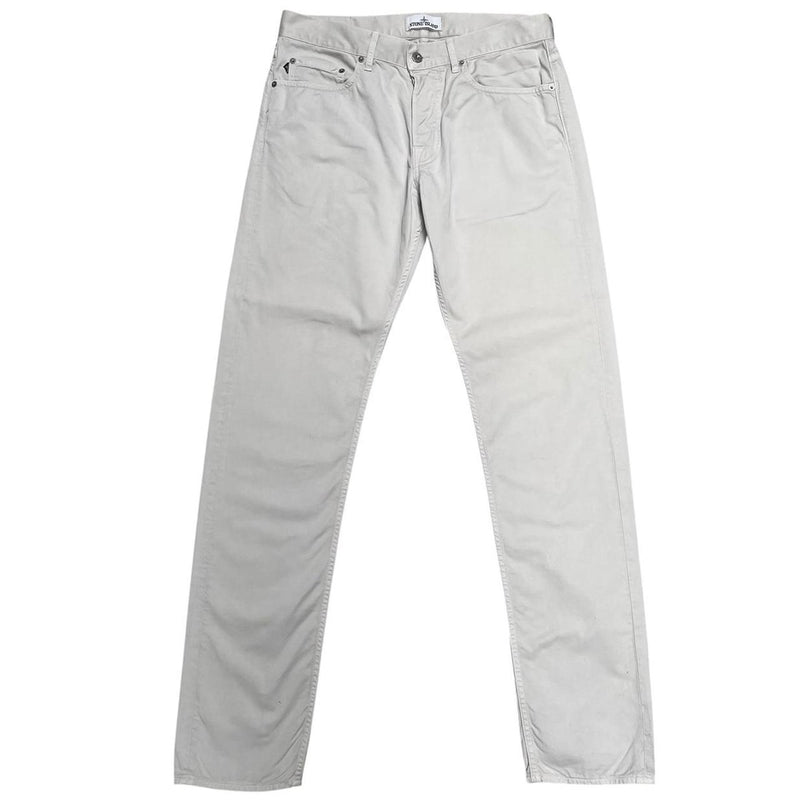 Stone Island Stone Grey RE-T Fit Cotton Trousers