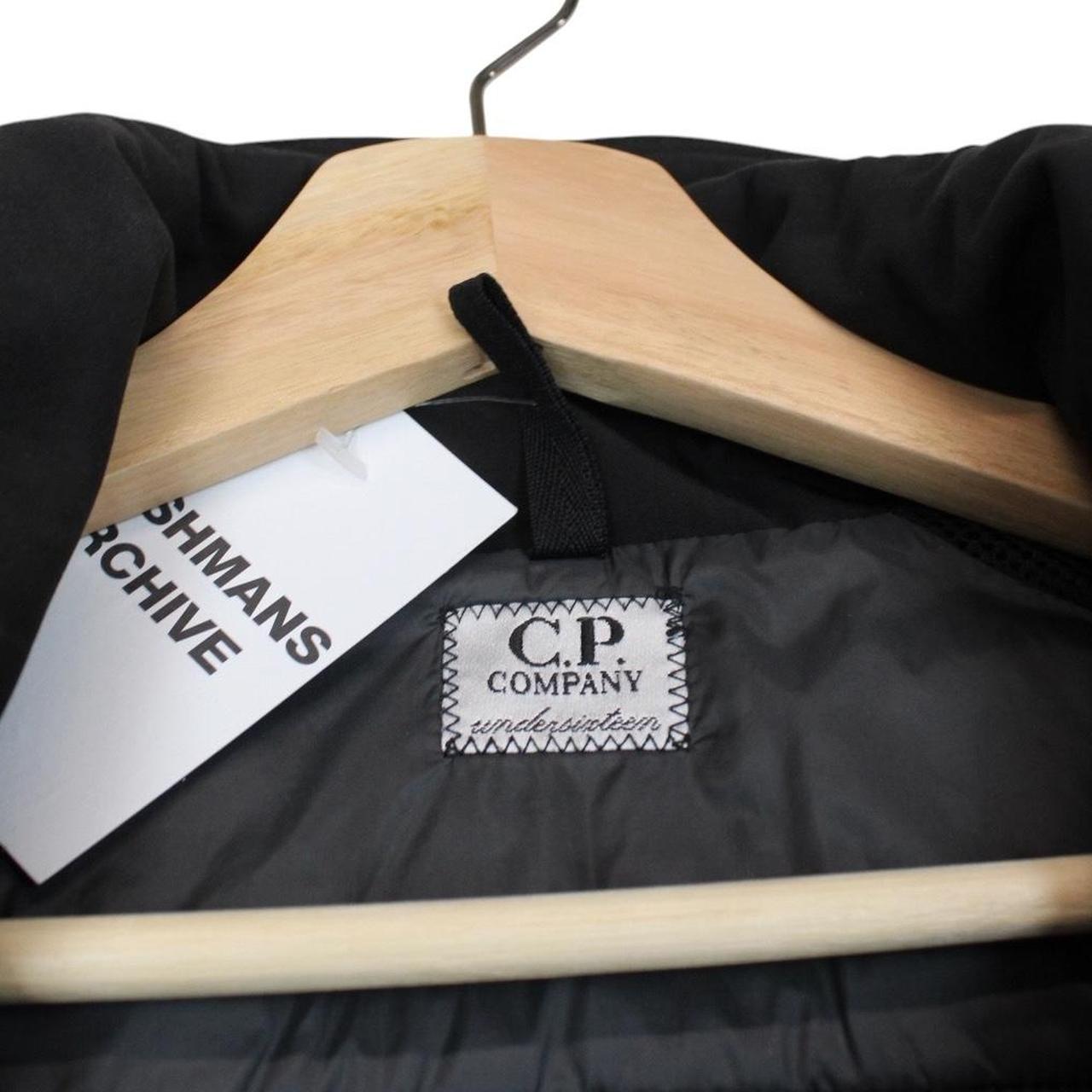 CP Company Black Full Zip Hybrid Quilted Soft Shell Goggle Jacket