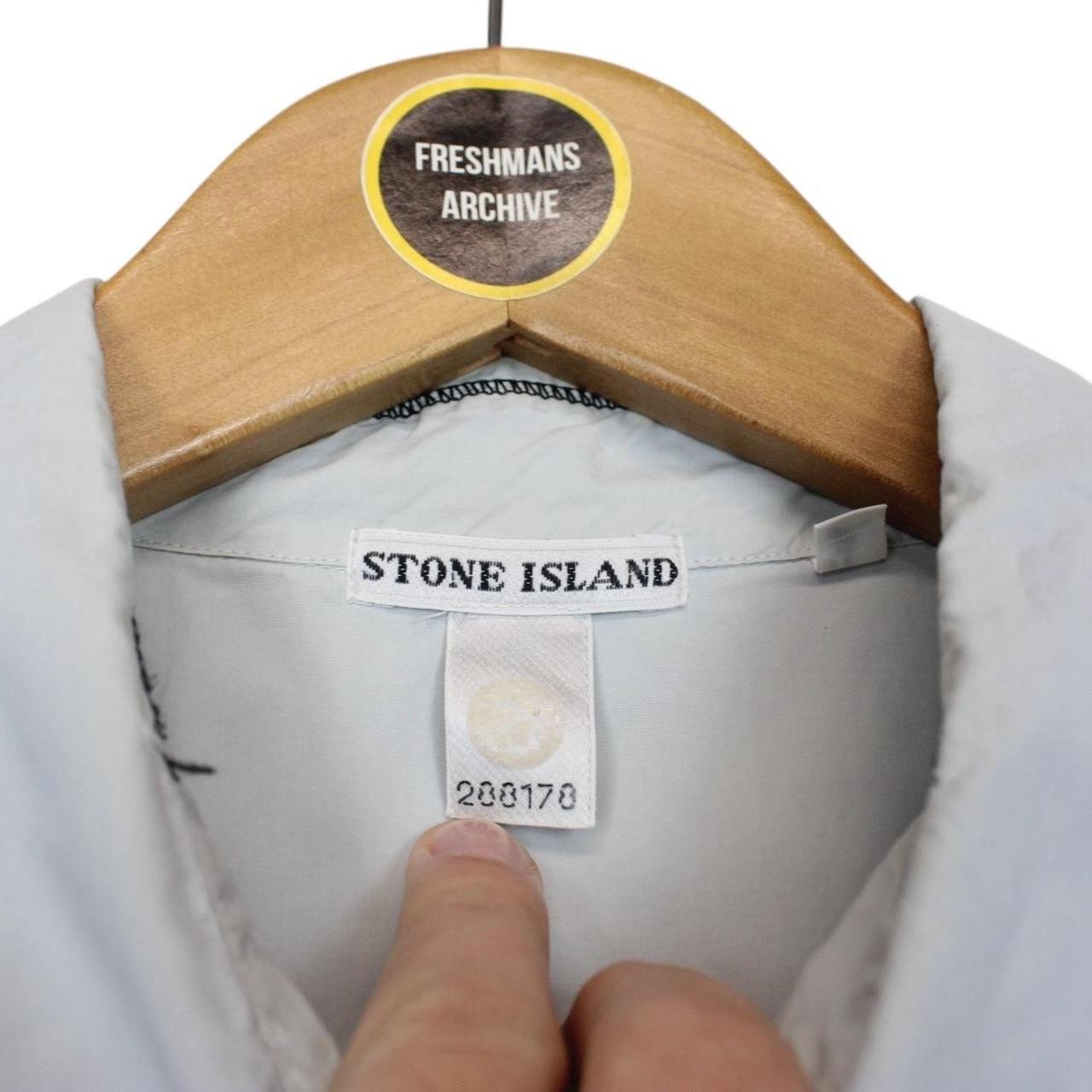Vintage Stone Island SS 2001 Light Blue Short Sleeve Cotton Shirt