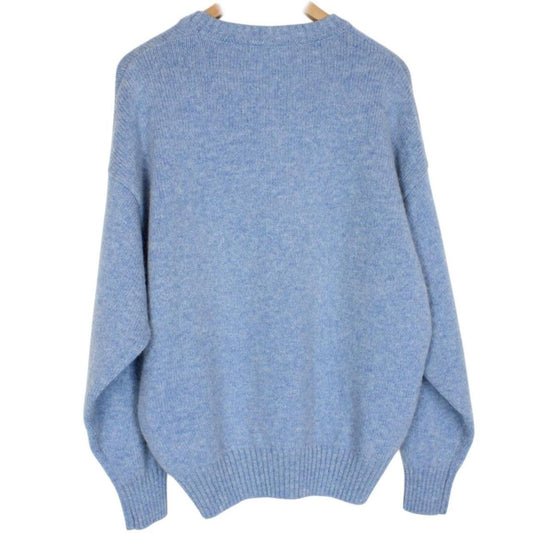 Vintage Burberry London Blue Wool Knit Jumper