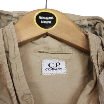 Vintage CP Company SS 2006 Beige Full Zip Multi Pocket Cotton Lino Flax Goggle