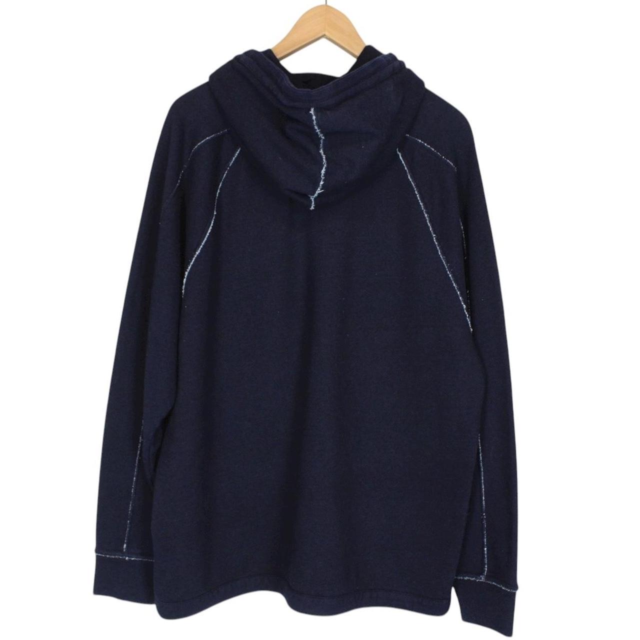 CP Company Denim Navy Blue Indigo Fleece Cotton Hoodie Jumper