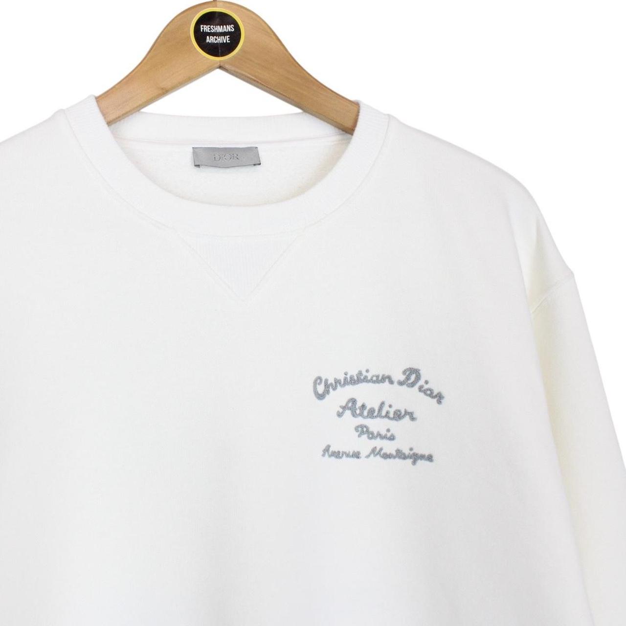 Christian Dior Atelier White Crew Neck Sweatshirt Jumper