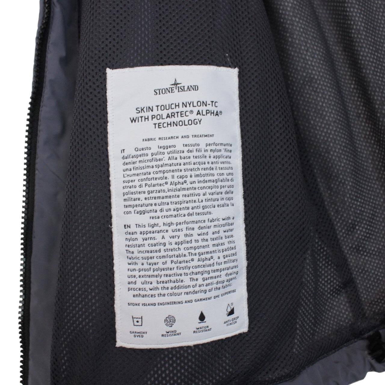 Stone Island SS 2021 Blue Skin Touch Nylon-TC Polartec Full Zip Jacket