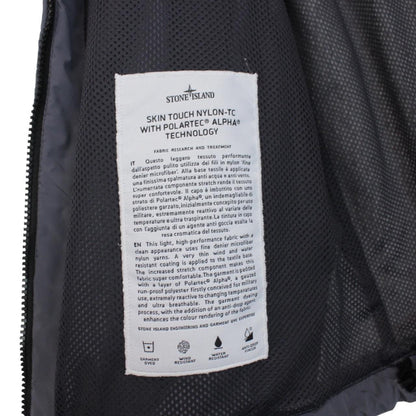 Stone Island SS 2021 Blue Skin Touch Nylon-TC Polartec Full Zip Jacket