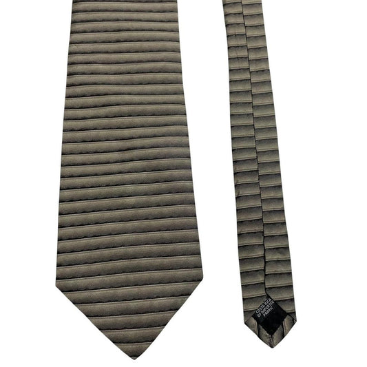 Vintage DKNY Beige Striped Silk Tie