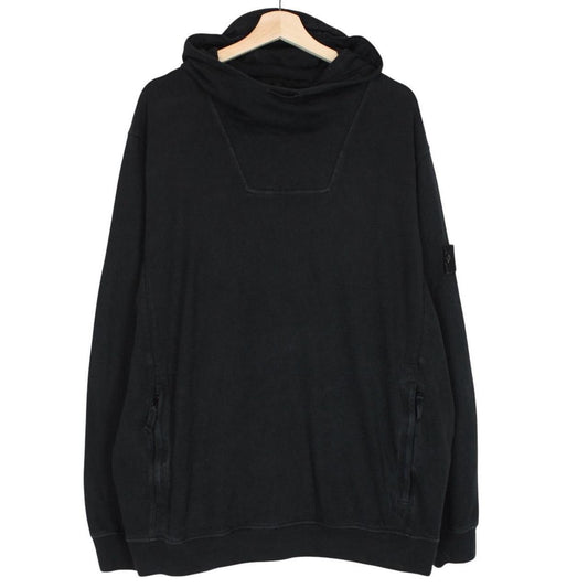 Stone Island Ghost SS 2023 Black Cotton Hoodie Jumper